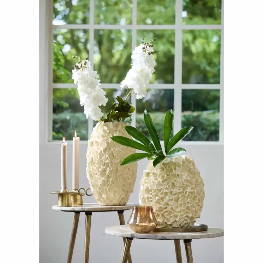 Light & Living Vaas Agello - Wit - Ø26cm