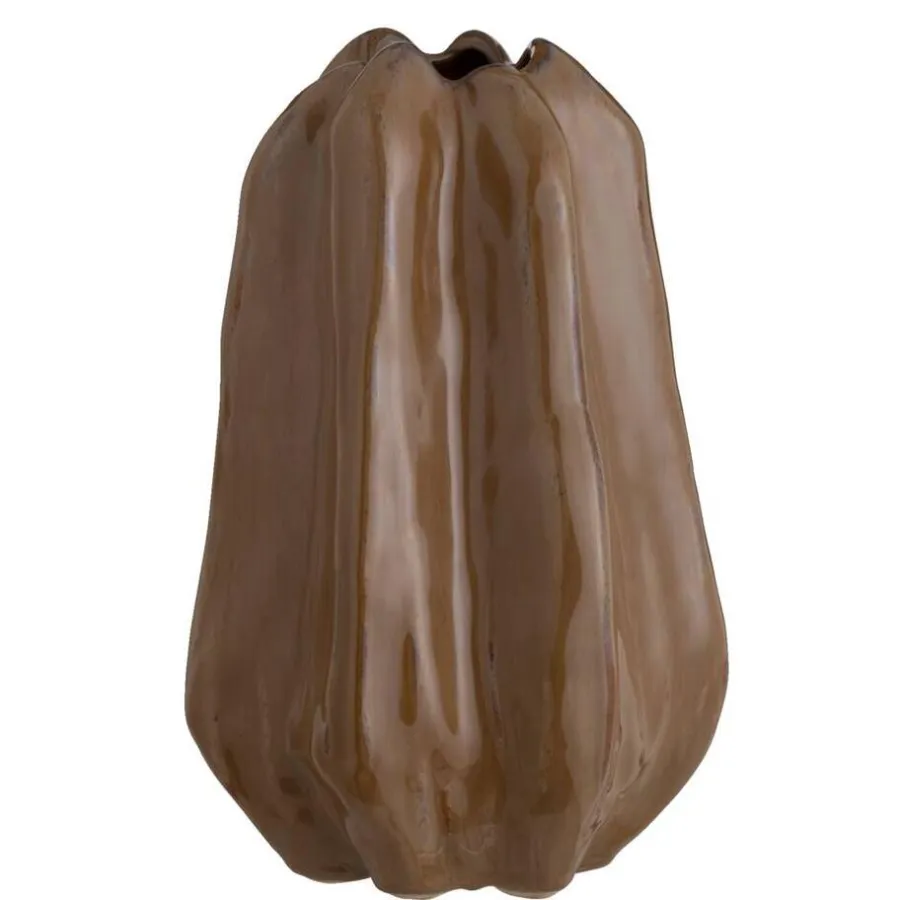 Vazen-Leen Bakker Vaas Fleurie - bruin - stoneware - 25,5x16,5x15 cm