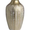 Leen Bakker Vaas Flora goudkleur metaal - 46,5xØ28,5 cm