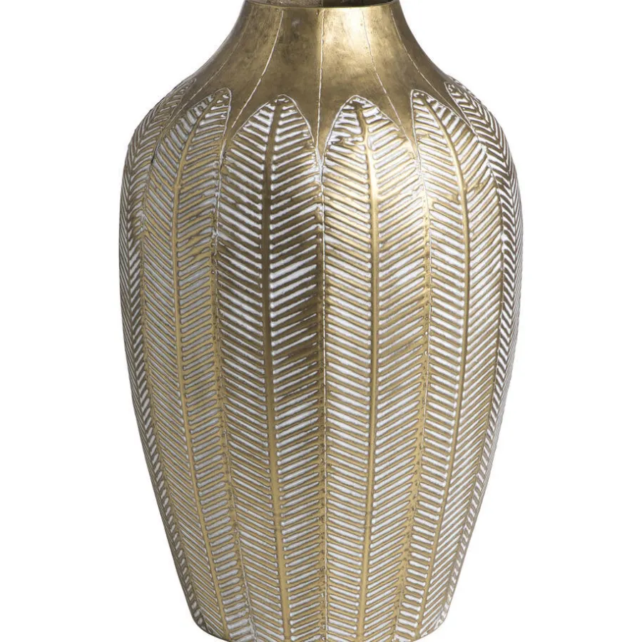 Leen Bakker Vaas Flora goudkleur metaal - 46,5xØ28,5 cm