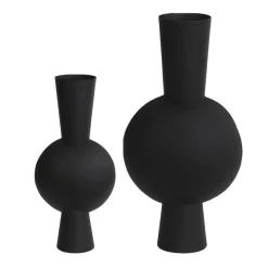 Vazen-Light & Living Vaas Kavandu - Zwart - Set 53+39,5cm