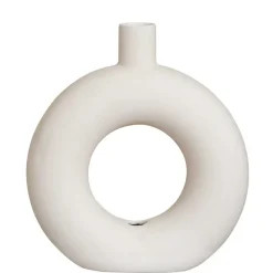 Leen Bakker Vaas Lotus - off-white - 33x30x10 cm