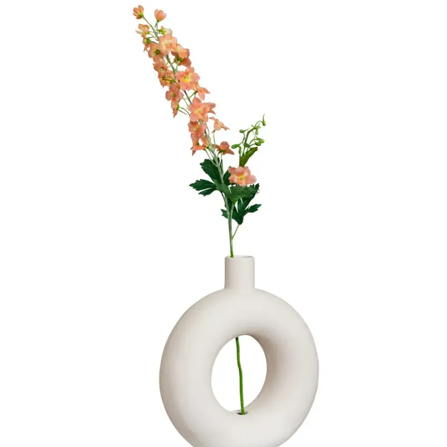 Leen Bakker Vaas Lotus - off-white - 33x30x10 cm