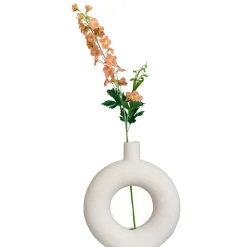 Leen Bakker Vaas Lotus - off-white - 33x30x10 cm