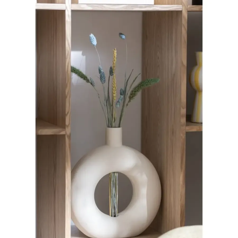 Leen Bakker Vaas Lotus - off-white - 33x30x10 cm
