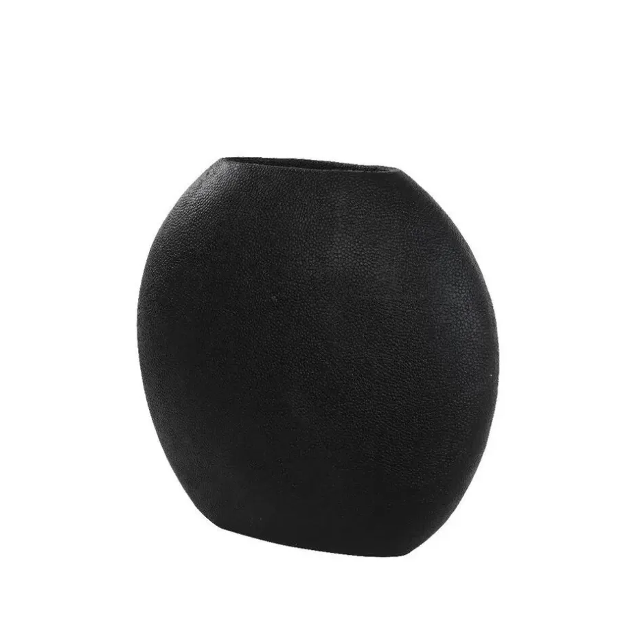 Light & Living Vaas Rayskin - Zwart - 49.5x20x45cm