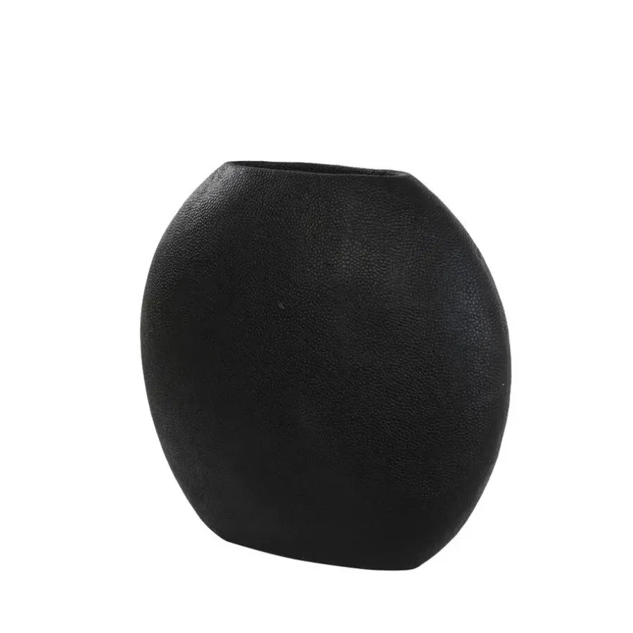 Light & Living Vaas Rayskin - Zwart - 49.5x20x45cm