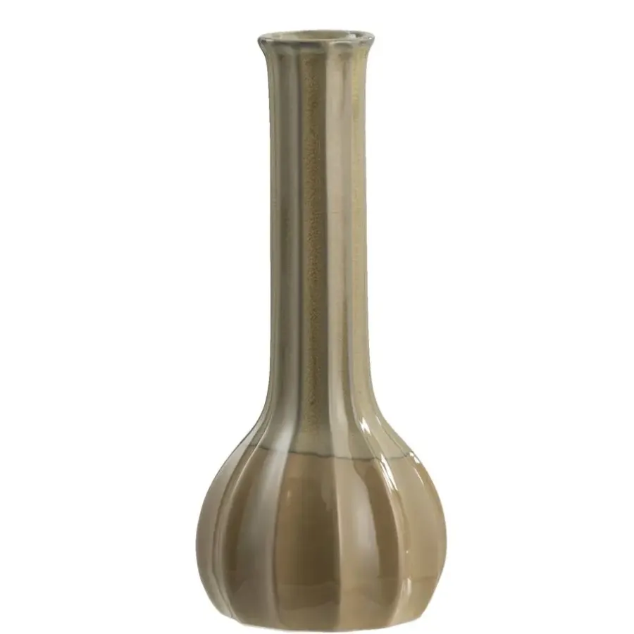 Vazen-Leen Bakker Vaas Retro - groen - keramiek - 27,5xØ12,5 cm