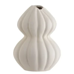 Leen Bakker Vaas Sereen - off-white - keramiek - 26xØ18,5 cm