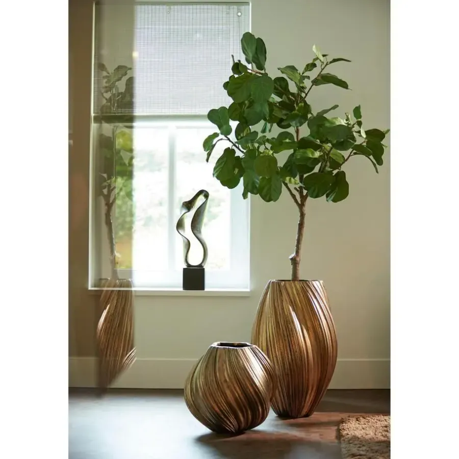 Light & Living Vaas Yatung - Antiek Brons - Ø34cm
