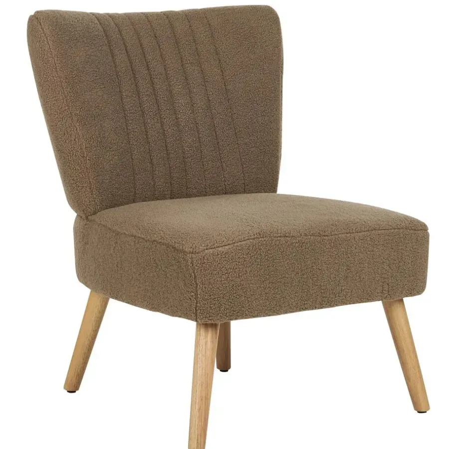Beliani VAASA - Fauteuil - Bruin - Polyester