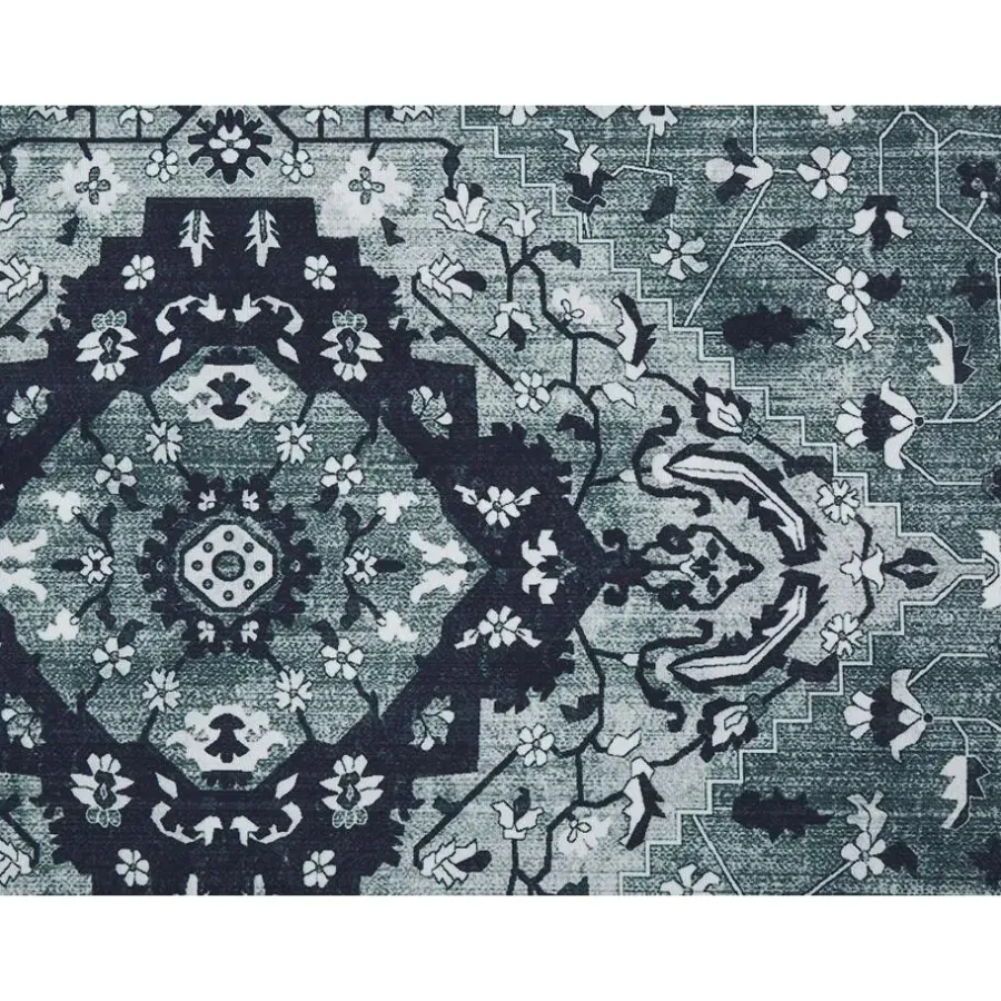 Beliani VADKADAM - Laagpolig vloerkleed - Grijs - 80 x 300 cm - Polyester