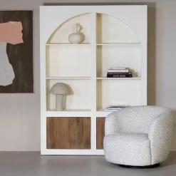 Wandkasten-Giga Meubel Vakkenkast Beige - 150x38x210cm - 8 Vakken - Miné