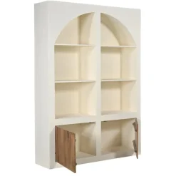 Wandkasten-Giga Meubel Vakkenkast Beige - 150x38x210cm - 8 Vakken - Miné