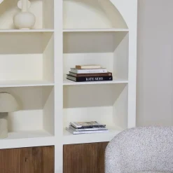 Wandkasten-Giga Meubel Vakkenkast Beige - 150x38x210cm - 8 Vakken - Miné