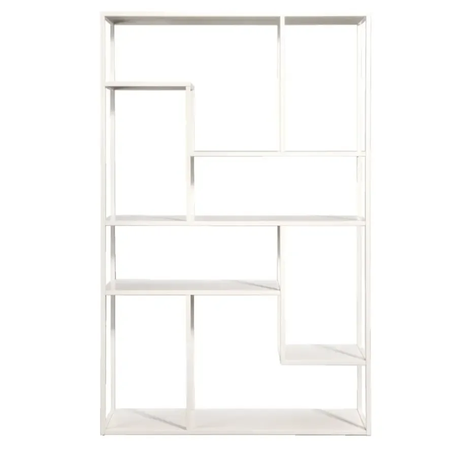 Leen Bakker Vakkenkast Stan - zand - metaal - 188x120x35 cm