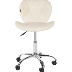 Bureaustoelen|Bureaustoelen-Leen Bakker VALETTA - Bureaustoel - Beige - Kunstleer
