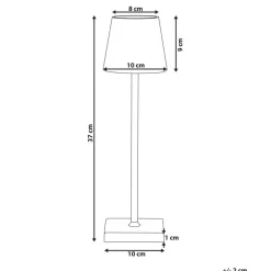 Leen Bakker VALIRA - Tafellamp - Zwart - Aluminium/IJzer