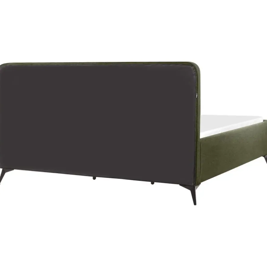 Beliani VALOGNES - Bed - Donkergroen - 180 x 200 cm - Bouclé