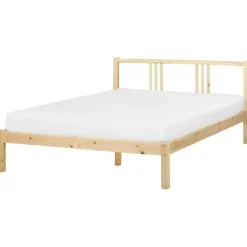 Beliani VANNES - Bed - Lichthout - 140 x 200 cm - Dennenhout