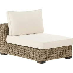Leen Bakker VARALLO - Loungeset 4-zits - Gebroken wit - Linkszijdig - Rotan
