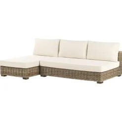 Loungesets-Leen Bakker VARALLO - Loungeset 4-zits - Gebroken wit - Rechtszijdig - Rotan