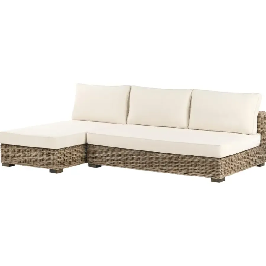 Loungesets-Leen Bakker VARALLO - Loungeset 4-zits - Gebroken wit - Rechtszijdig - Rotan
