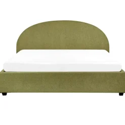 Beliani VAUCLUSE - Bed met opbergruimte - Olijfgroen - 180 x 200 cm - Bouclé