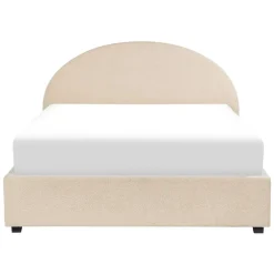 Twijfelaars-Beliani VAUCLUSE - Bed met opbergruimte - Beige - 140 x 200 cm - Polyester
