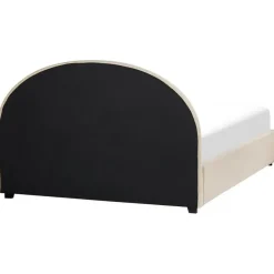 Twijfelaars-Beliani VAUCLUSE - Bed met opbergruimte - Beige - 140 x 200 cm - Polyester