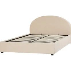 Twijfelaars-Beliani VAUCLUSE - Bed met opbergruimte - Beige - 140 x 200 cm - Polyester