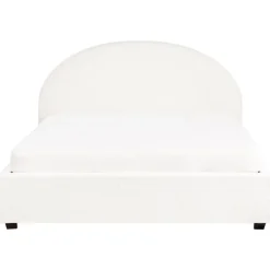 Beliani VAUCLUSE - Bed met opbergruimte - Gebroken wit - 160 x 200 cm - Bouclé