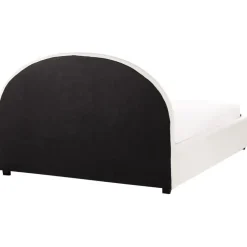 Beliani VAUCLUSE - Bed met opbergruimte - Gebroken wit - 160 x 200 cm - Bouclé