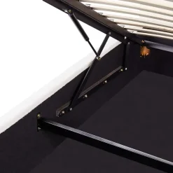 Beliani VAUCLUSE - Bed met opbergruimte - Gebroken wit - 160 x 200 cm - Bouclé