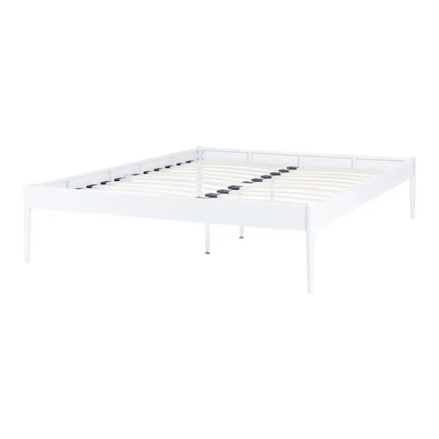 Beliani VAURS - Tweepersoonsbed - Wit - 140 x 200 cm - Staal