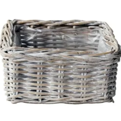 Van der Leeden VD Leeden Opbergmand - antiek wit - 30 x 30 x 15 cm - rotan