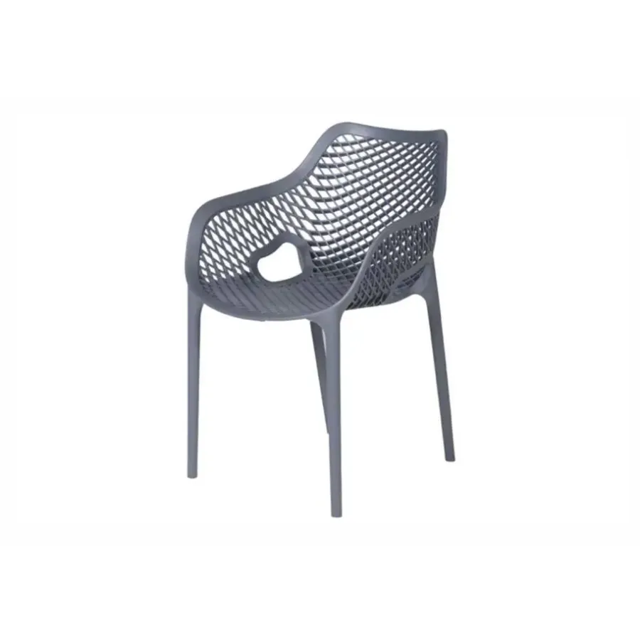 Tuinstoelen-Madino Terrasmeubilair VDG - Madino Air stapelbare stoel - Grijs