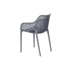 Tuinstoelen-Madino Terrasmeubilair VDG - Madino Air stapelbare stoel - Grijs