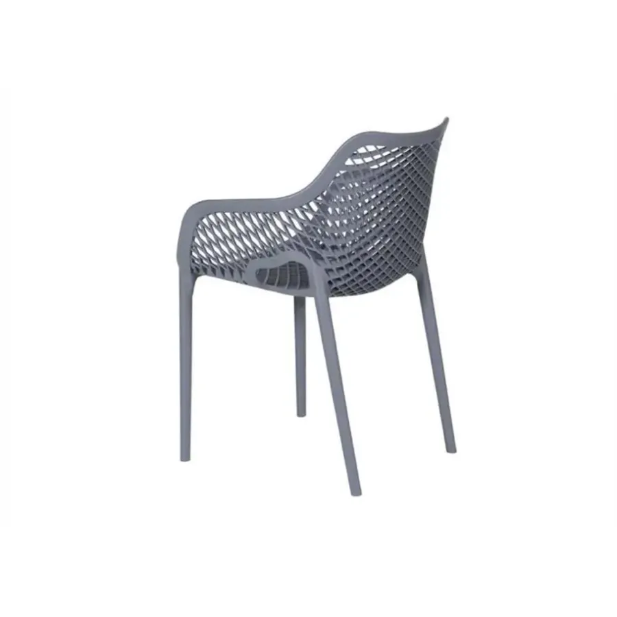 Tuinstoelen-Madino Terrasmeubilair VDG - Madino Air stapelbare stoel - Grijs
