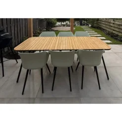 Tuintafels-Van der Garde Tuinmeubelen - Premium VDG Bella tuintafel - teakhout - 220x95 cm