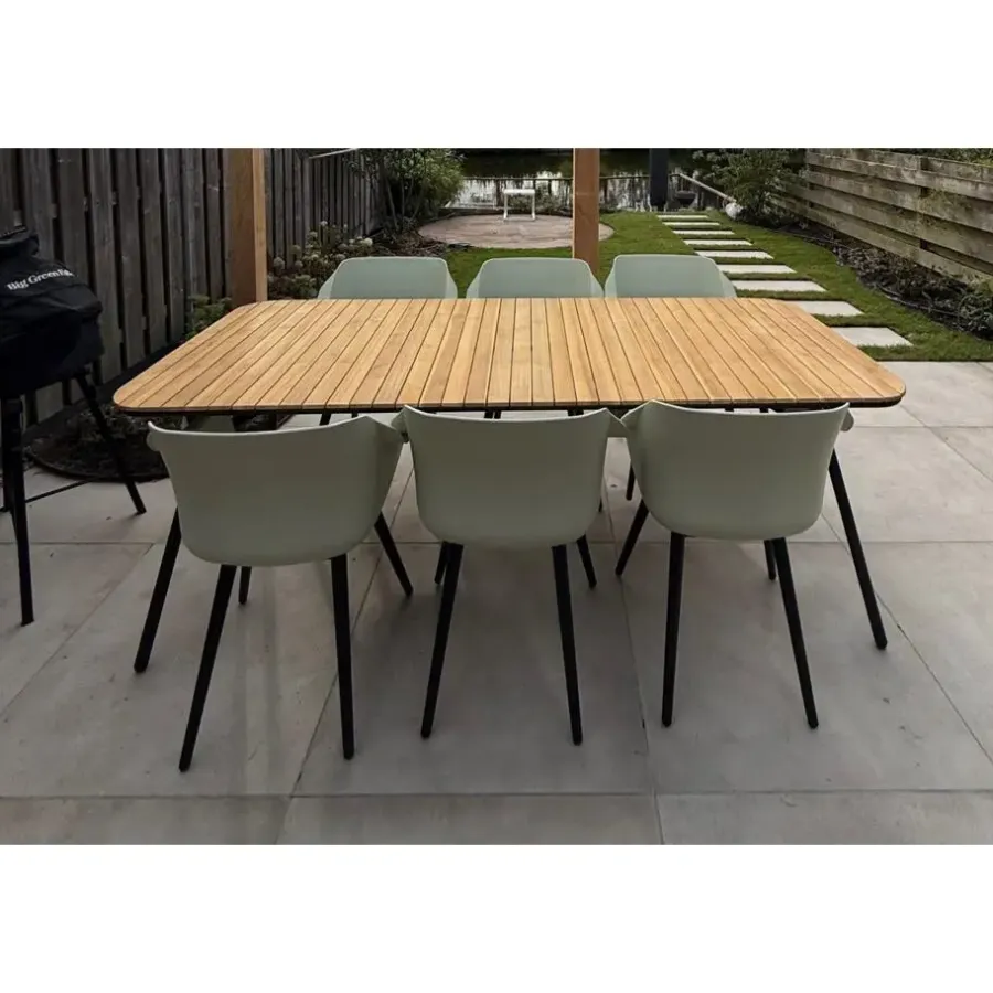 Tuintafels-Van der Garde Tuinmeubelen - Premium VDG Bella tuintafel - teakhout - 220x95 cm