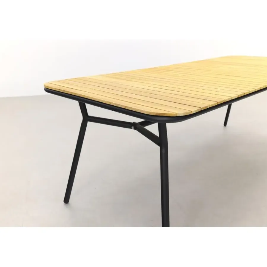Tuintafels-Van der Garde Tuinmeubelen - Premium VDG Bella tuintafel - teakhout - 220x95 cm