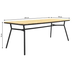 Tuintafels-Van der Garde Tuinmeubelen - Premium VDG Bella tuintafel - teakhout - 220x95 cm