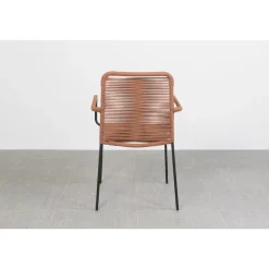 Tuinstoelen-Van der Garde Tuinmeubelen - Premium VDG Denver rope stapelbare tuinstoel Terracotta