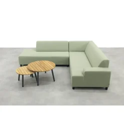 Van der Garde Tuinmeubelen - Premium VDG Malaga/Mindo - hoekbank loungeset chaise longue - green