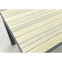 Van der Garde Tuinmeubelen - Premium VDG Nola tuintafel 90x90 cm. - Antraciet/Houtlook
