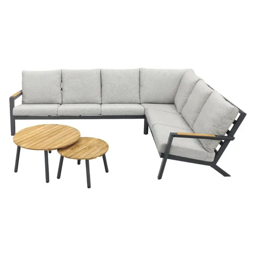 Loungesets-Van der Garde Tuinmeubelen - Premium VDG Santos/Mindo loungeset - loungebank - antraciet