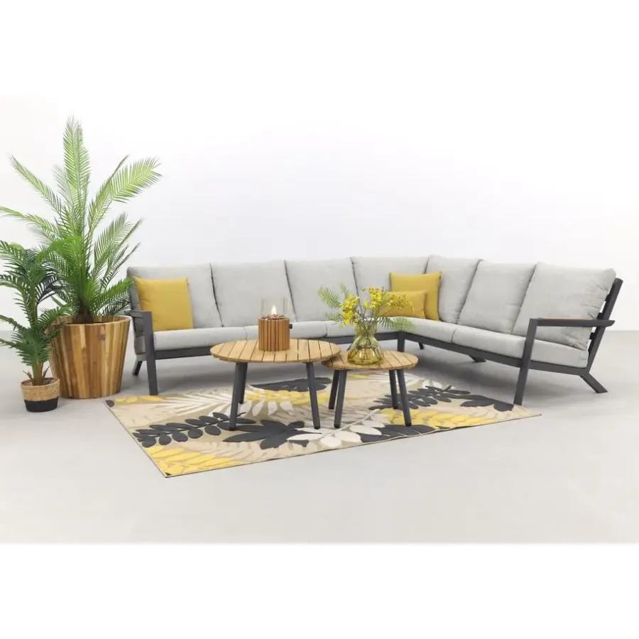 Loungesets-Van der Garde Tuinmeubelen - Premium VDG Santos/Mindo loungeset - loungebank - antraciet