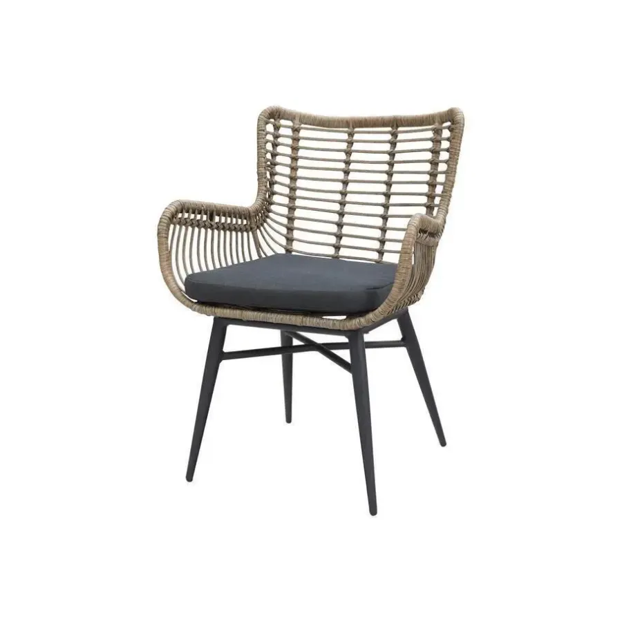 Tuinstoelen-Van der Garde Tuinmeubelen - Premium VDG Set van 4 - Jasmine dining tuinstoel - Naturel
