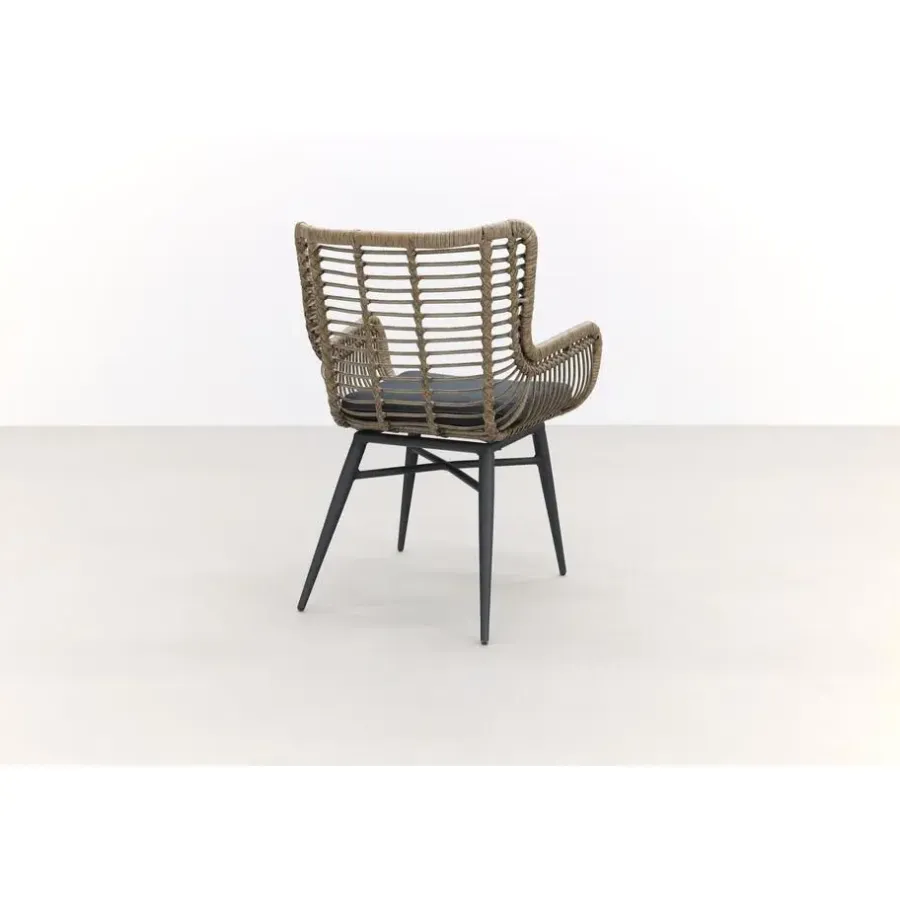 Tuinstoelen-Van der Garde Tuinmeubelen - Premium VDG Set van 4 - Jasmine dining tuinstoel - Naturel